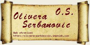 Olivera Šerbanović vizit kartica
